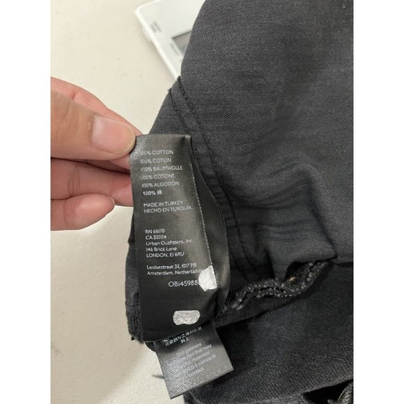 We The Free Distressed High Waist Denim Shorts Women 25 Black Wash Button Fly - Picture 15 of 15